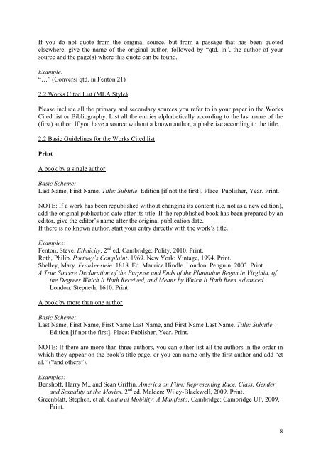 1 Guidelines and Style Sheet for Writing Research Papers in Literary ...