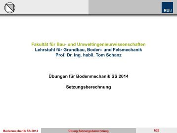 Indirekte Setzungsberechnung - Lehrstuhl fÃ¼r Grundbau, Boden ...