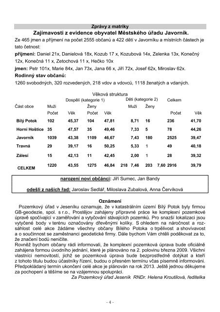 JZ 03-2009.indd - Město Javorník