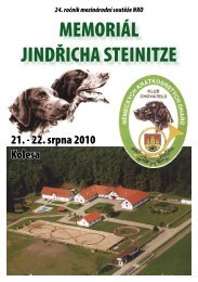 MEMORIÃL JINDÅICHA STEINITZE - Klub chovatelÅ¯ NKO