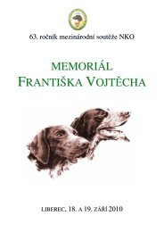 MEMORIÃL FRANTIÅ KA VOJT CHA - Klub chovatelÅ¯ NKO