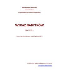 Nabytki 2013 02.pdf - Biblioteka GÅÃ³wna Akademii Obrony Narodowej