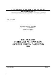 Bibliografia 2004.pdf - Biblioteka GÅÃ³wna Akademii Obrony Narodowej