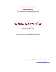 Nabytki 2013 04.pdf - Biblioteka GÅÃ³wna Akademii Obrony Narodowej