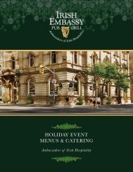 Holiday Event Menus (PDF) - Irish Embassy Hospitality Group