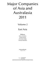 Major Companies of Asia and Australasia 2011 - dataresources