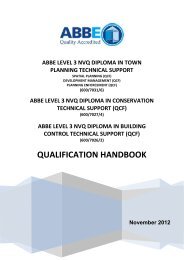 abbe level 3 nvq diploma in building control technical support (qcf)