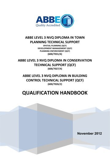 abbe level 3 nvq diploma in building control technical support (qcf)