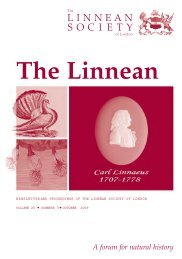Vol 25, no 3, October - The Linnean Society of London