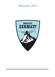 Silvester 2012 - Baracca Zermatt