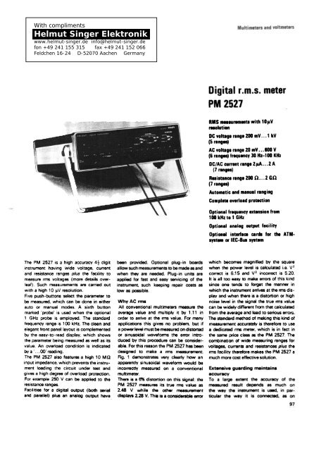 PM 2527 - Helmut Singer Elektronik