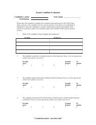 Faculty Candidate Evaluation form