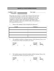 Appendix 3-4: Faculty Candidate Evaluation Candidate's name ...