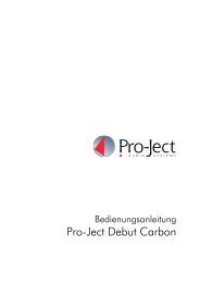 Pro-Ject Debut Carbon Anleitung - Projekt Akustik