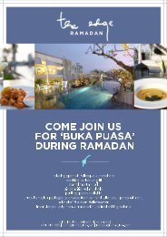 during ramadan - Alila Hotels and Resorts