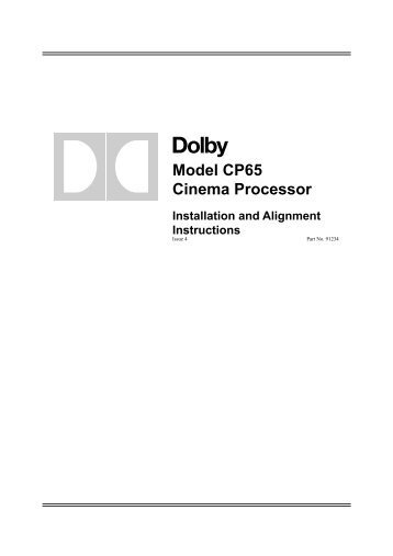 Dolby Digital Cinema Processor CP750