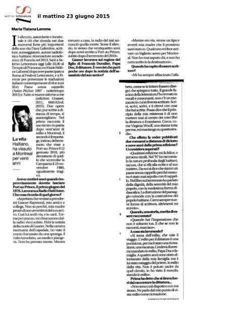 RASSEGNA STAMPA 2015