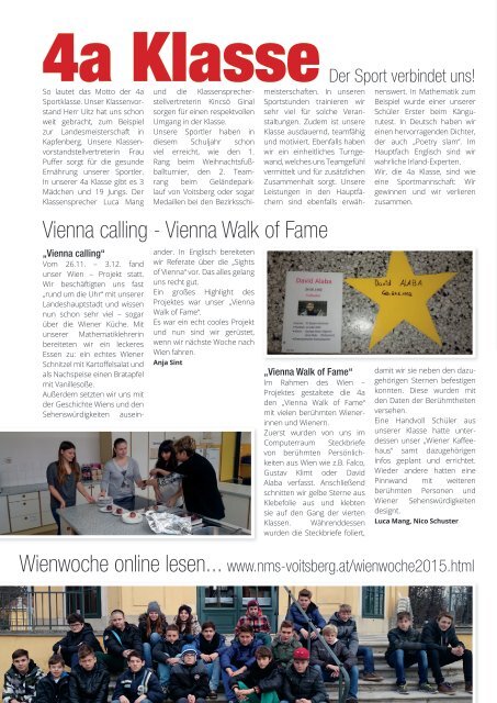 Schulzeitung - nms Voitsberg - Ausgabe 7