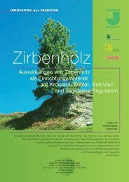 Zirbenholz - Studie Johanneum