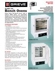 Bench Ovens - Grieve Corporation
