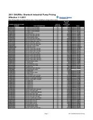 2011 SHURflo- Shertech Industrial Pump Pricing Effective 1-1-2011