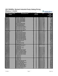 2012 SHURflo-Shertech Catalog & Parts Pricing - 1-15-2012