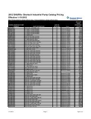 2012 SHURflo-Shertech Catalog Pricing - SHURflo Industrial