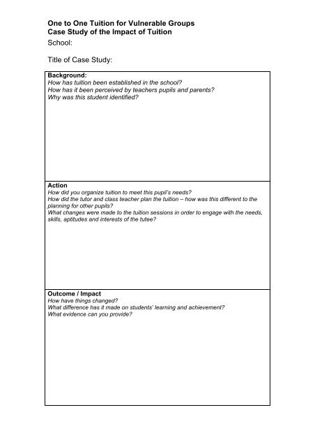 1-2-1 Vulnerable Groups Case Studies