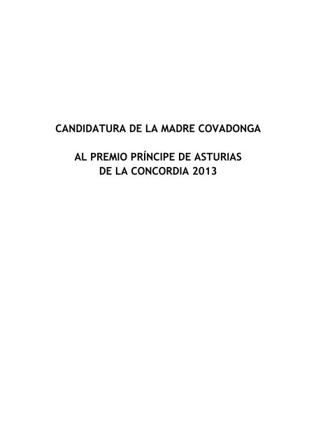 DOSSIER Madre Covadonga - Coordinadora Nacional de Derechos ...