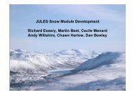 JULES Snow Module Development Richard Essery, Martin Best ...