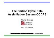 The Carbon Cycle Data Assimilation System CCDAS - JULES