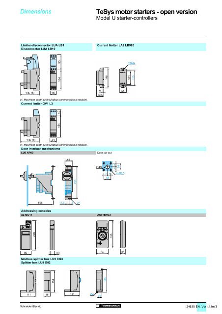 Motor Starter Selection Chart