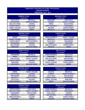 Descargar Fixture 2013-2014 - Anfp