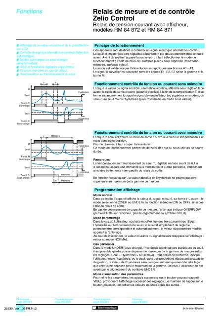 Relais de mesure et de contrÃ´le Zelio Control - Trinet