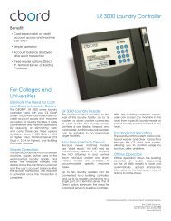 LR 3000 Laundry Controller - CBORD Solutions for Two-Year ...