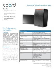 SquadronÂ® One Door Controller - CBORD Solutions for Two-Year ...