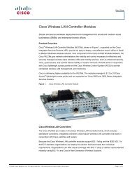 Cisco Wireless LAN Controller Modules - Mobile ID Solutions