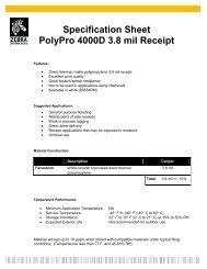 Specification Sheet PolyPro 4000D 3.8 mil Receipt - Mobile ID ...