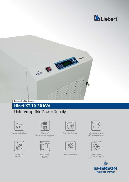 Hinet XT 10-30 kVA Uninterruptible Power Supply - Connex Telecom