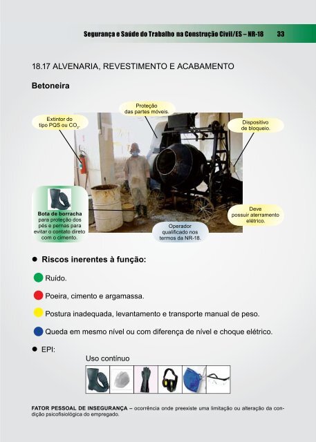 Cartilha de segurança e saúde do trabalho na construção civil / ES