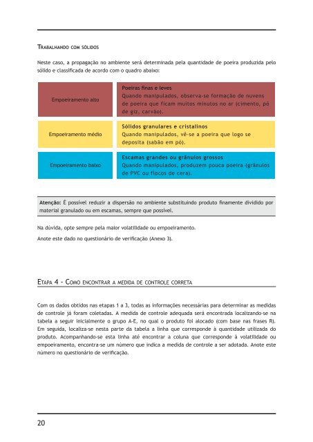 Orientações básicas para o controle da exposição a produtos ...