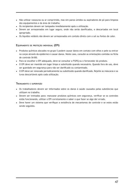 Orientações básicas para o controle da exposição a produtos ...