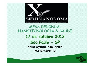 nanotecnologia e saÃºde Arline.pdf - Fundacentro