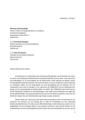 Open brief aan minister Schauvliege eindversie