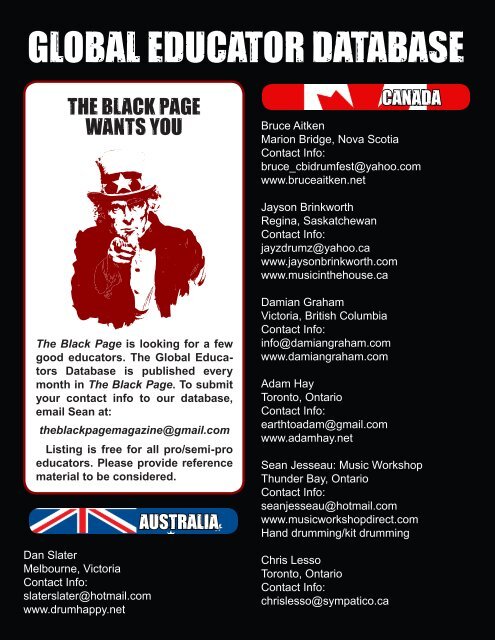 BIF Naked - The Black Page Online Drum Magazine
