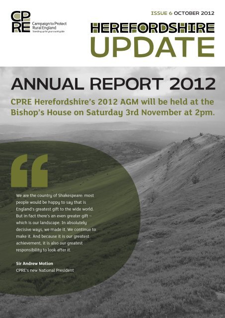 CPRE Herefordshire Annual Report October 2012