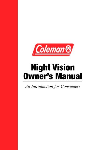 Night Vision Owner's Manual - Famous Trails