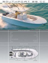 Southport 29 CC Center Console Specs - Smith Yacht Sales