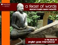 a feast of words - Department of English - Virginia Tech