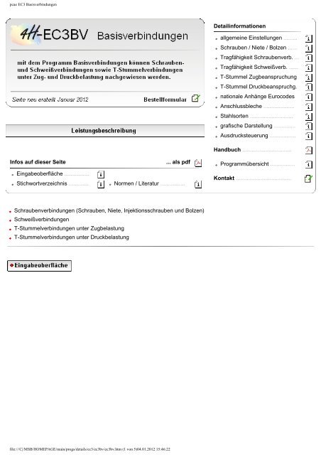 pcae EC3 Basisverbindungen